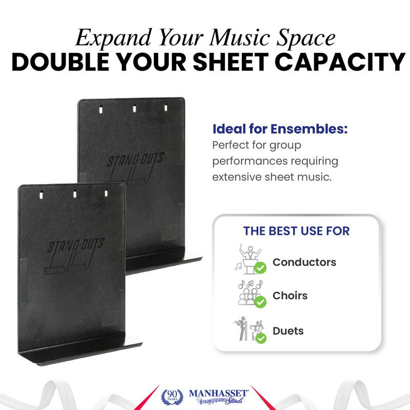 MANHASSET M91 Pair Music Stand-Out Shelf Extenders - Image 2